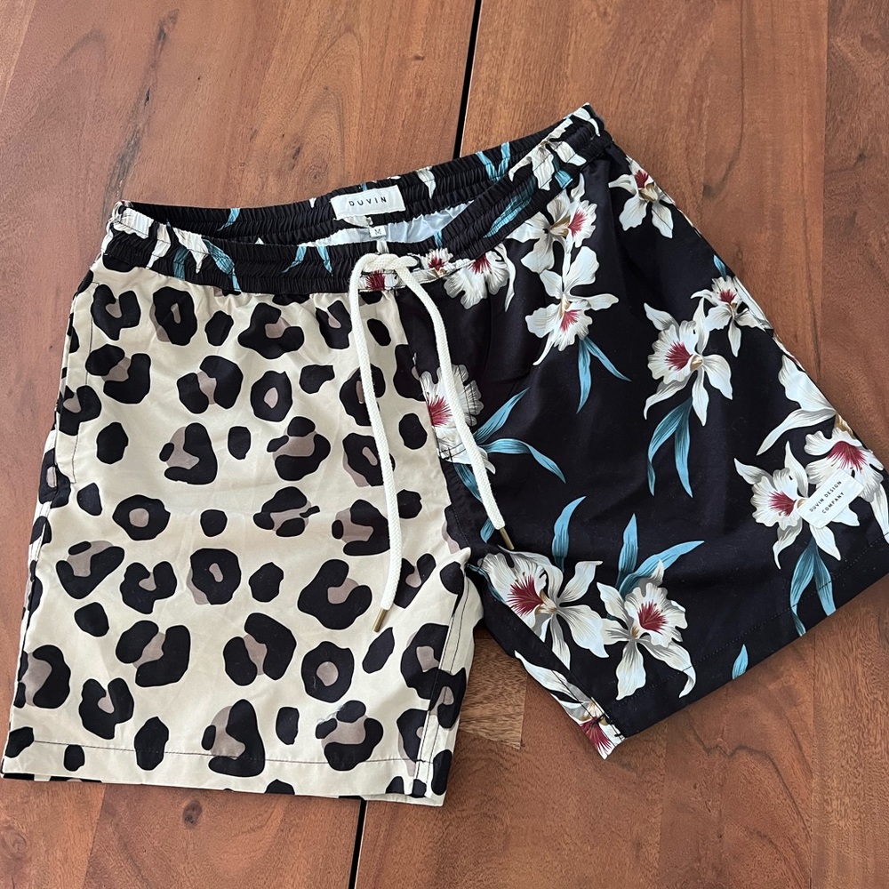 Duvin - leopard print men’s swim